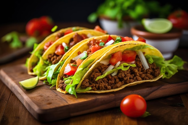 tacos mexicains originaux photographie en gros plan publicité alimentaire