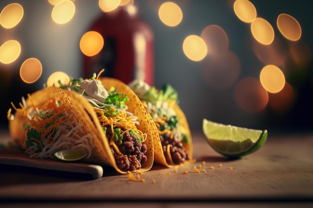 Photo tacos street fast food cuisine mexicaine plat populaire