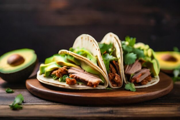 Tacos traditionnels mexicains au barbecue au bœuf