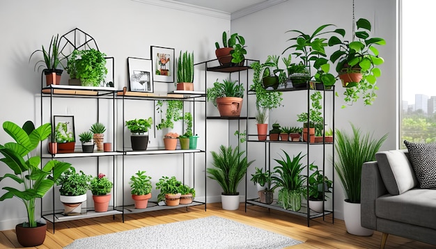Étagère pour plantes d'intérieur de décoration intérieure