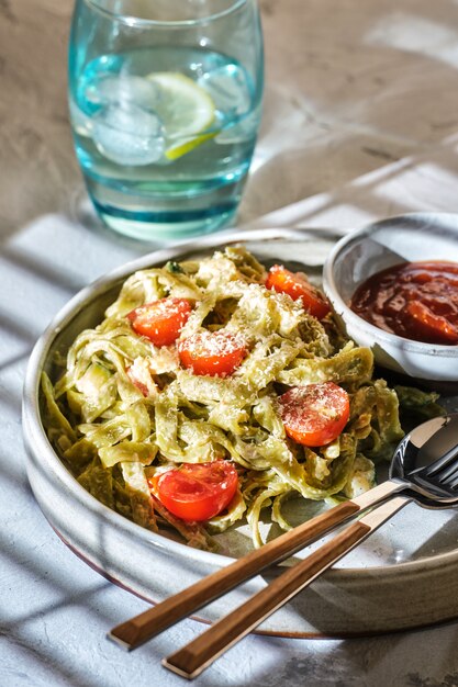 Tagliatelles maison aux légumes