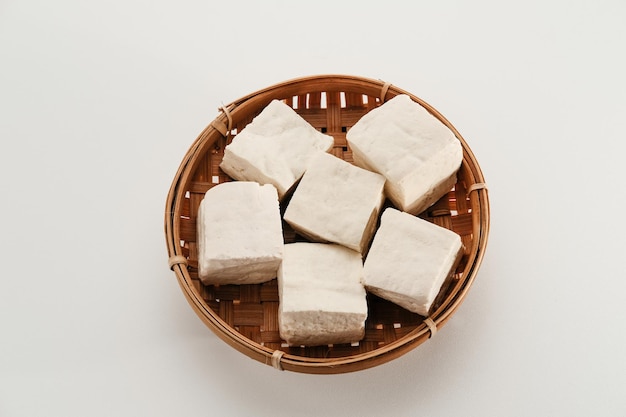 Tahu Putih ou Tofu l'un des aliments crus à base d'extrait de soja fermenté Mise au point sélectionnée
