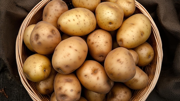 Tailles de pommes de terre et de légumes biologiques