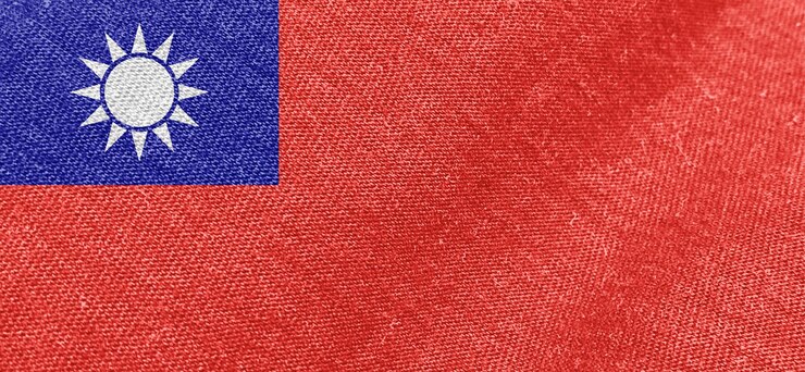 Photo taïwan tissu drapeau coton matériel large drapeaux papier peint couleur tissu taïwan drapeau fond
