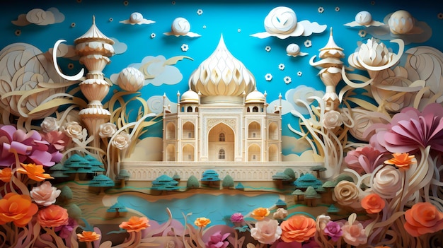 Le Taj Mahal en papier Quilling Style