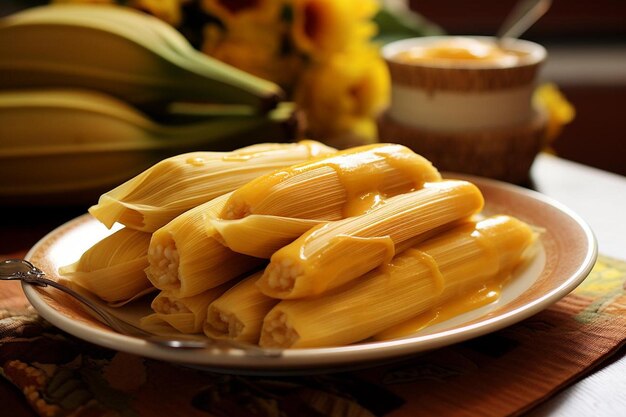 Des tamales de mangue délicieuses