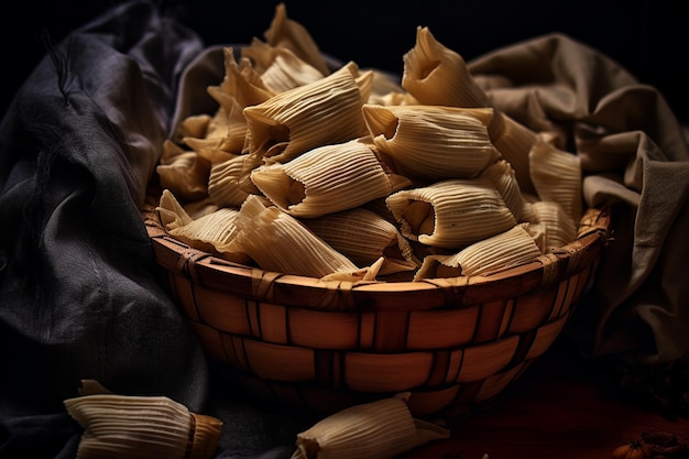 Tamales avec de la pâte de masa faite maison