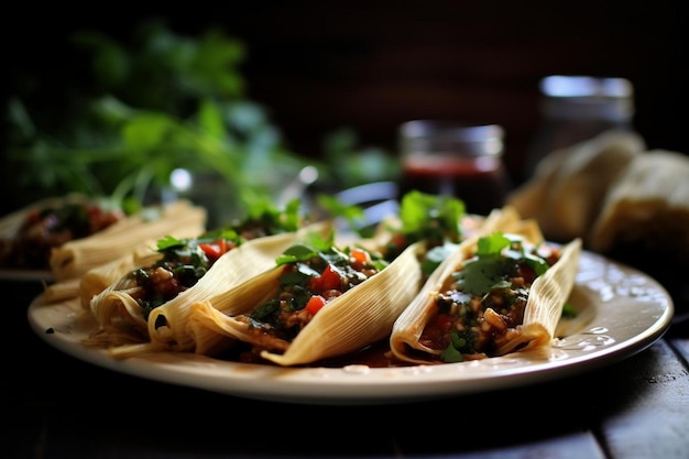 Tamales végétaliennes savoureuses