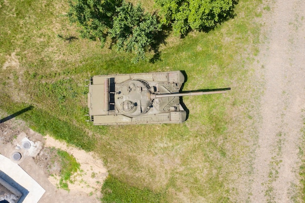 tank équipement militaire vue de dessus drone images