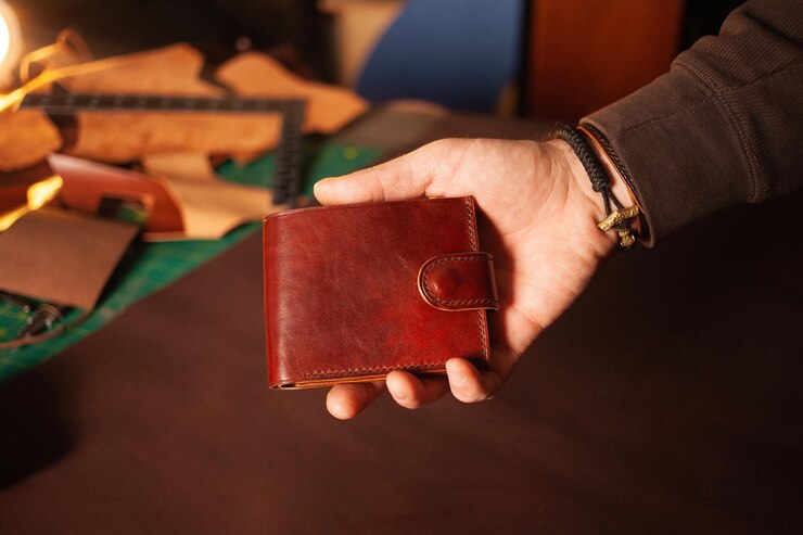 Tanner travaille avec le cuir petite entreprise de production