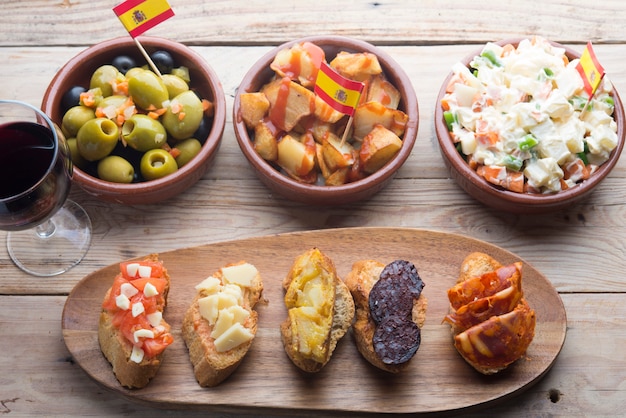 Tapas typique de la cuisine espagnole