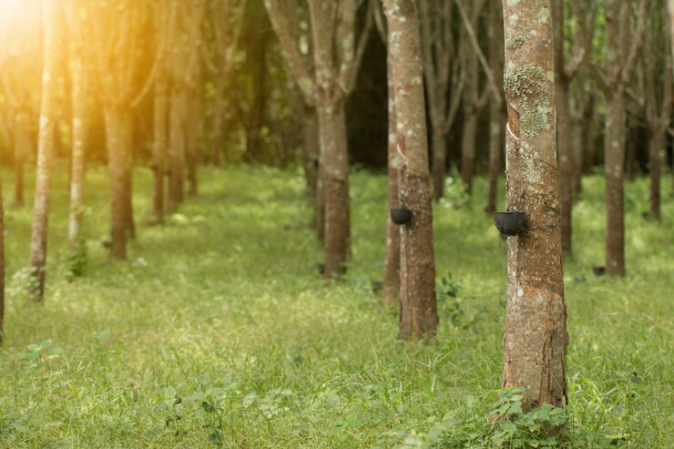 Taper la sève de l'arbre à caoutchouc