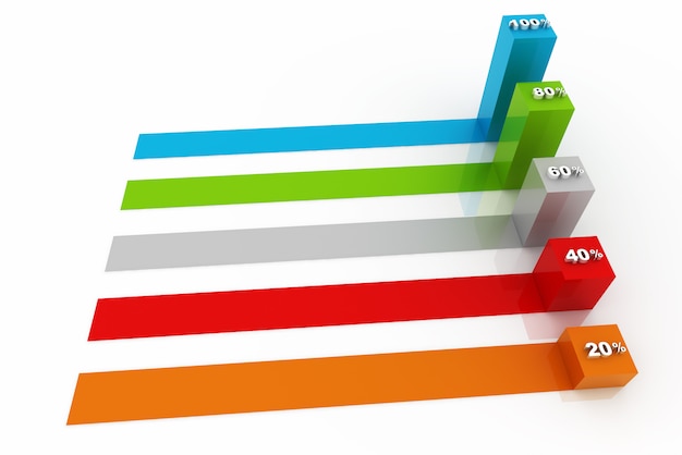 Étapes commerciales modernes vers la bannière d&#39;options de graphes et de graphiques de réussite