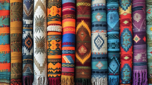 Des tapis colorés et vibrants faits à la main avec des motifs et des tassels intricats, parfaits pour ajouter une touche de charme bohémien à n'importe quelle pièce.