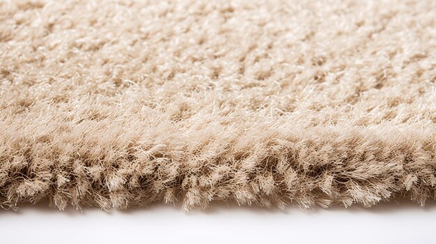 Tapis crème chic sur fond blanc