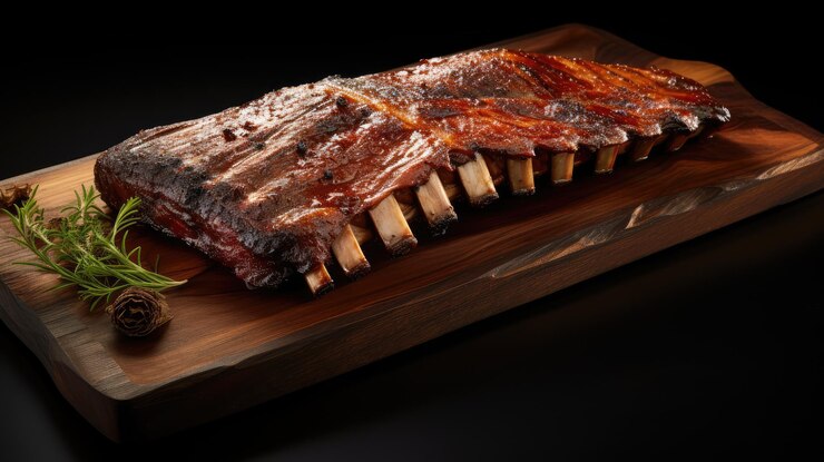 Photo le tapis de fond de steak occidental en hd 8k