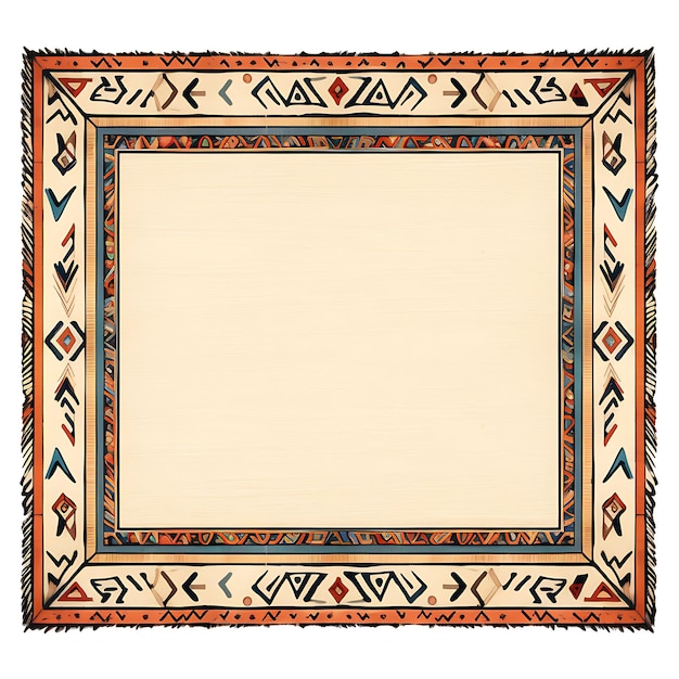 Tapis de mésopotamie irakienne, Motif de civilisation ancienne, ligne en zigzag, Motifs de brocart, cadre artistique décoratif