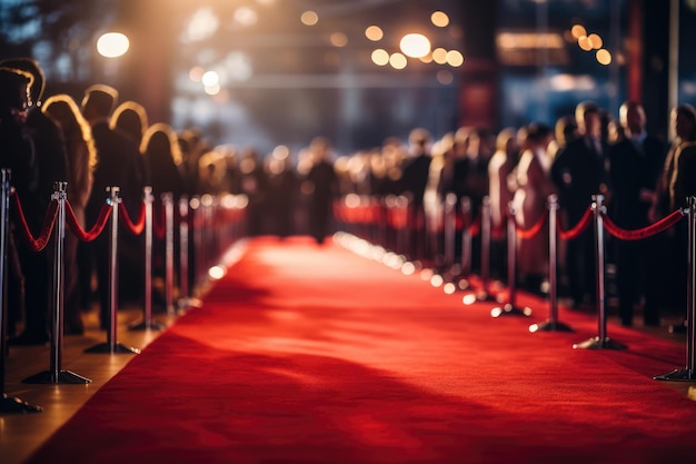 Le tapis rouge déployé à la première du film avec des paparazzi