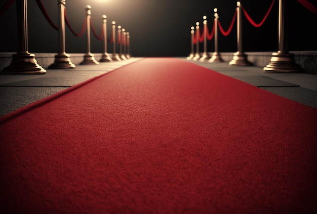 Le tapis rouge est un symbole de succès, de chance et de renommée Generative AI