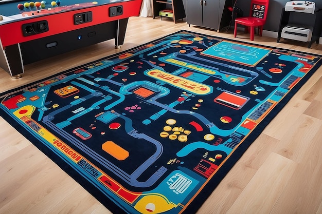 Tapis de salle de jeux d’arcade rétro