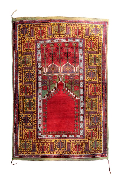 Tapis turc antique tissé à la main