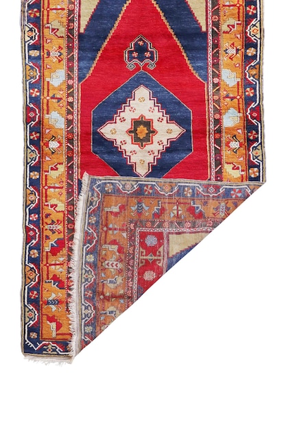 Tapis turc antique tissé à la main