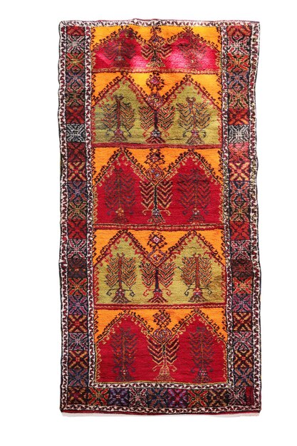 Tapis turc antique tissé à la main