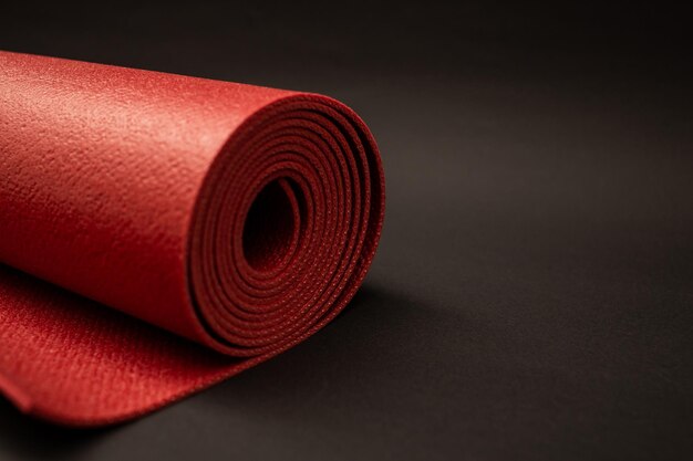 Tapis de yoga et de fitness rouge