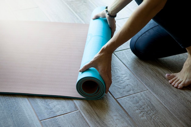tapis de yoga torsadé