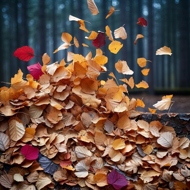 Tapisserie d'automne Les feuilles colorées créent un terrain saisonnier vibrant pour la taille des publications sur les réseaux sociaux