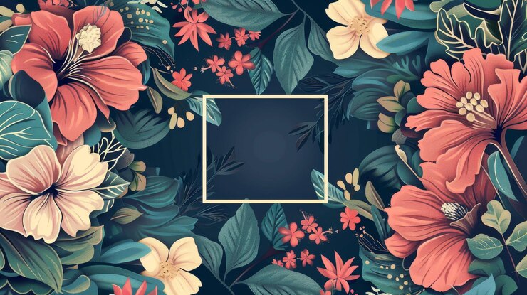 Photo une tapisserie florale vibrante avec une touche d'élégance vintage
