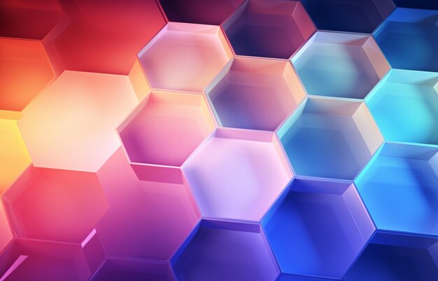 Une tapisserie hexagonale intricée de design coloré pour tous les usages