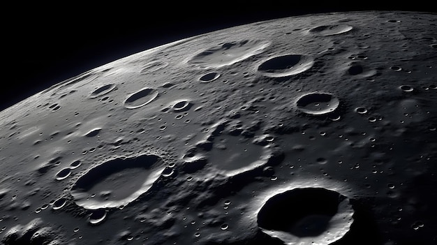 Tapisserie lunaire Un gros plan captivant des détails complexes des lunes et du terrain accidenté