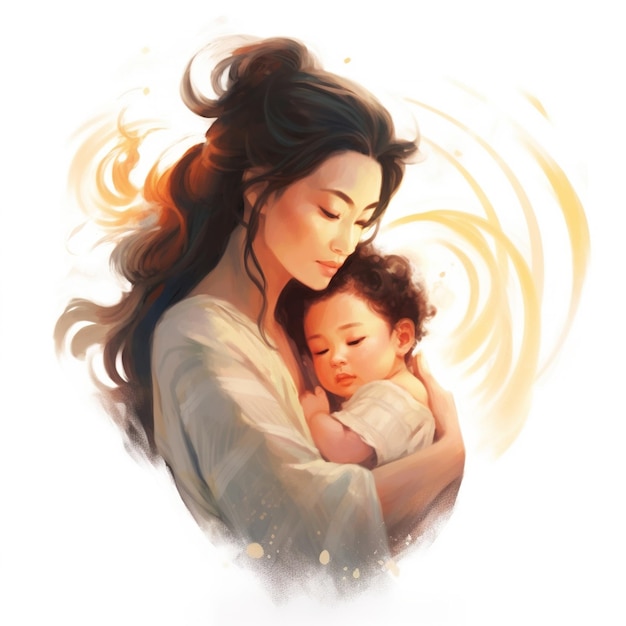 Tapisserie maternelle Tisser l'amour à travers l'art Symphonie de la dévotion maternelle