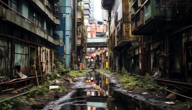 Photo la tapisserie vibrante de l'exploration urbaine est dévoilée