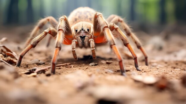 Tarantula Spider Close Up dans l'habitat naturel