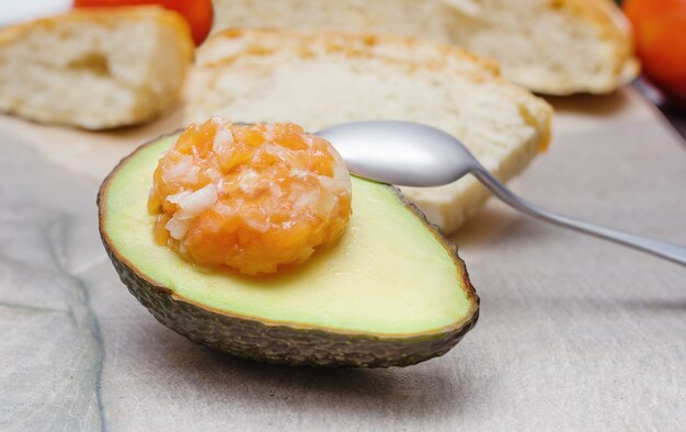 Tartare de saumon à l'avocat