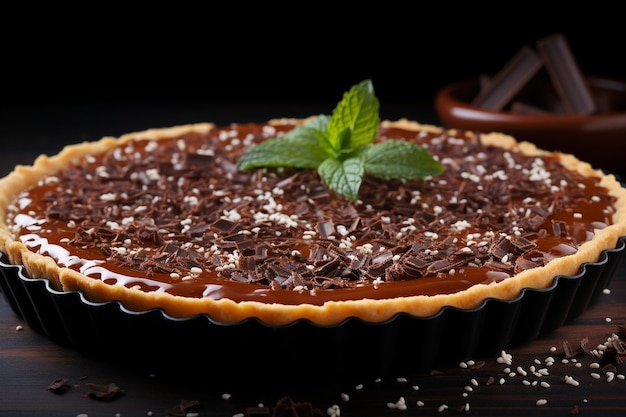 une tarte au caramel au chocolat