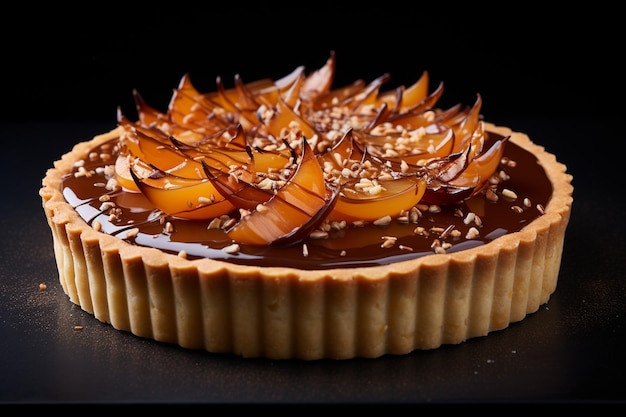 une tarte au caramel au chocolat