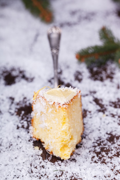 Photo tarte au citron de noël.