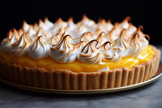 Tarte au fromage au citron et à la meringue