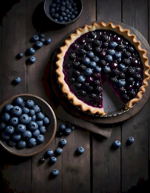 Une tarte aux bleuets