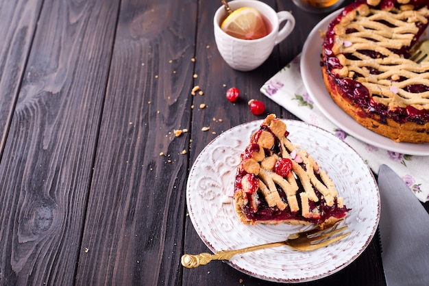 Tarte aux cerises maison