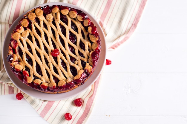 Tarte aux cerises maison