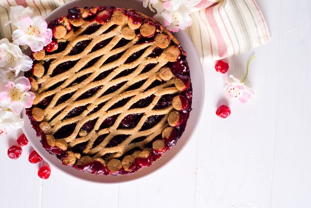 Tarte aux cerises maison