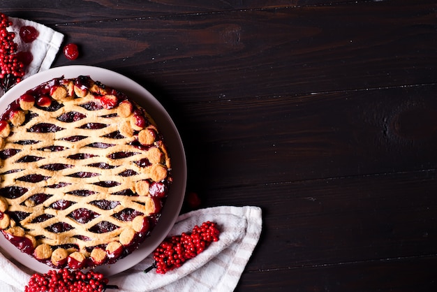 Tarte aux cerises maison