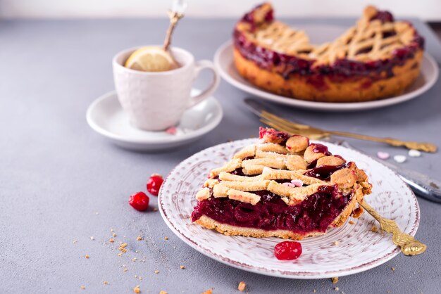 Tarte aux cerises maison