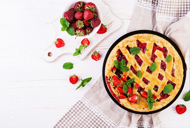 Tarte aux fraises américaine