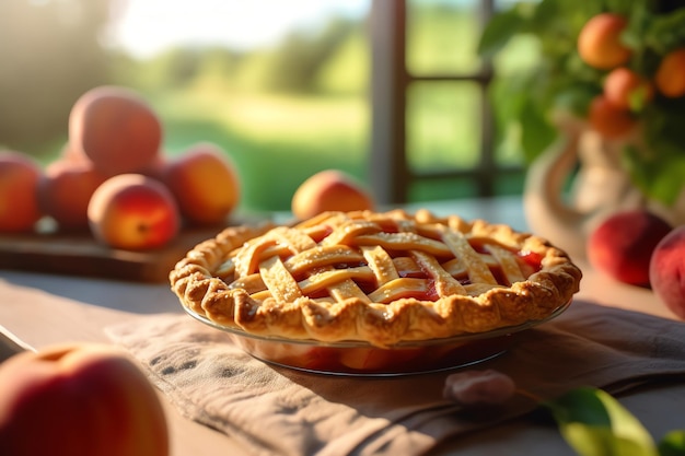 Une tarte aux nectarines juteuse.