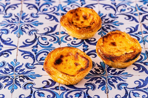 Tarte aux oeufs dessert traditionnel portugais pastel de nata